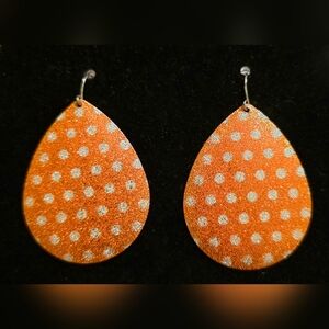 Polka Dot Teardrop Earrings